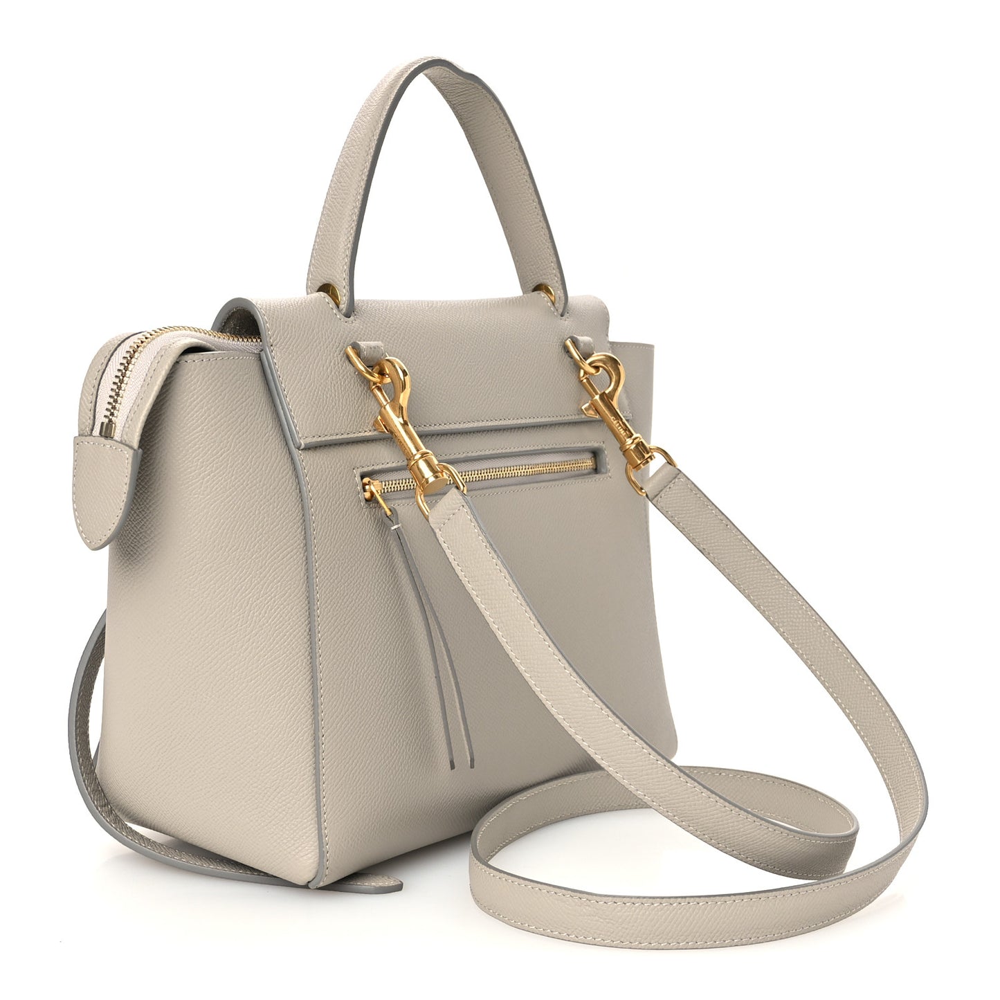 Grained Calfskin Micro Belt Bag Clay