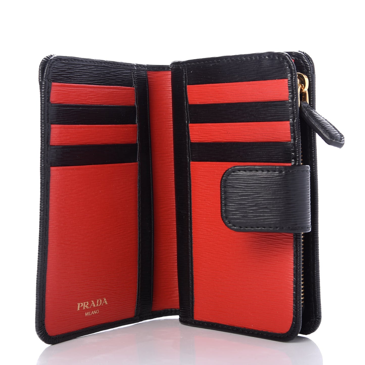 Vitello Move Compact Wallet Black Lacca