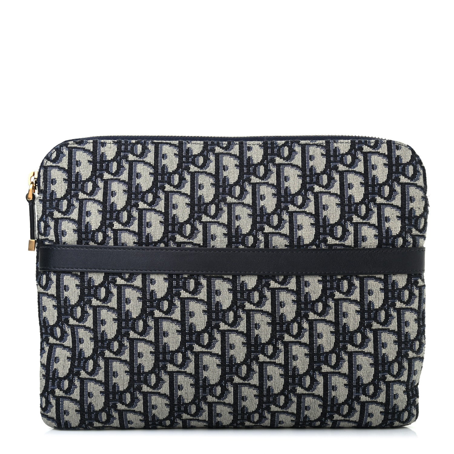 Christian Dior Oblique Pouch Clutch Blue 1 of 7