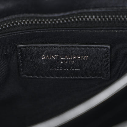 Saint Laurent Calfskin Y Quilted Monogram Monochrome Toy Loulou Crossbody Bag Black 5 of 9