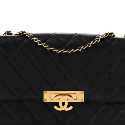 Chanel Lambskin Quilted Large Golden Class Flap Black 8 of 13
