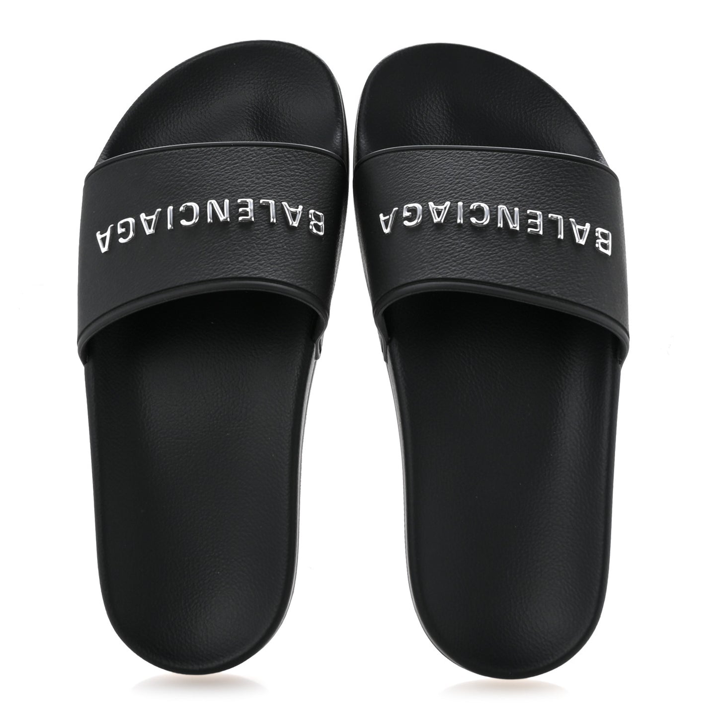 Rubber Womens Logo Pool Slide Sandals 35 Black