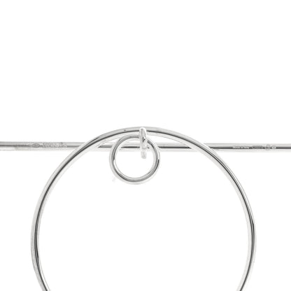 Hermes Sterling Silver MM Loop Earrings 4 of 4