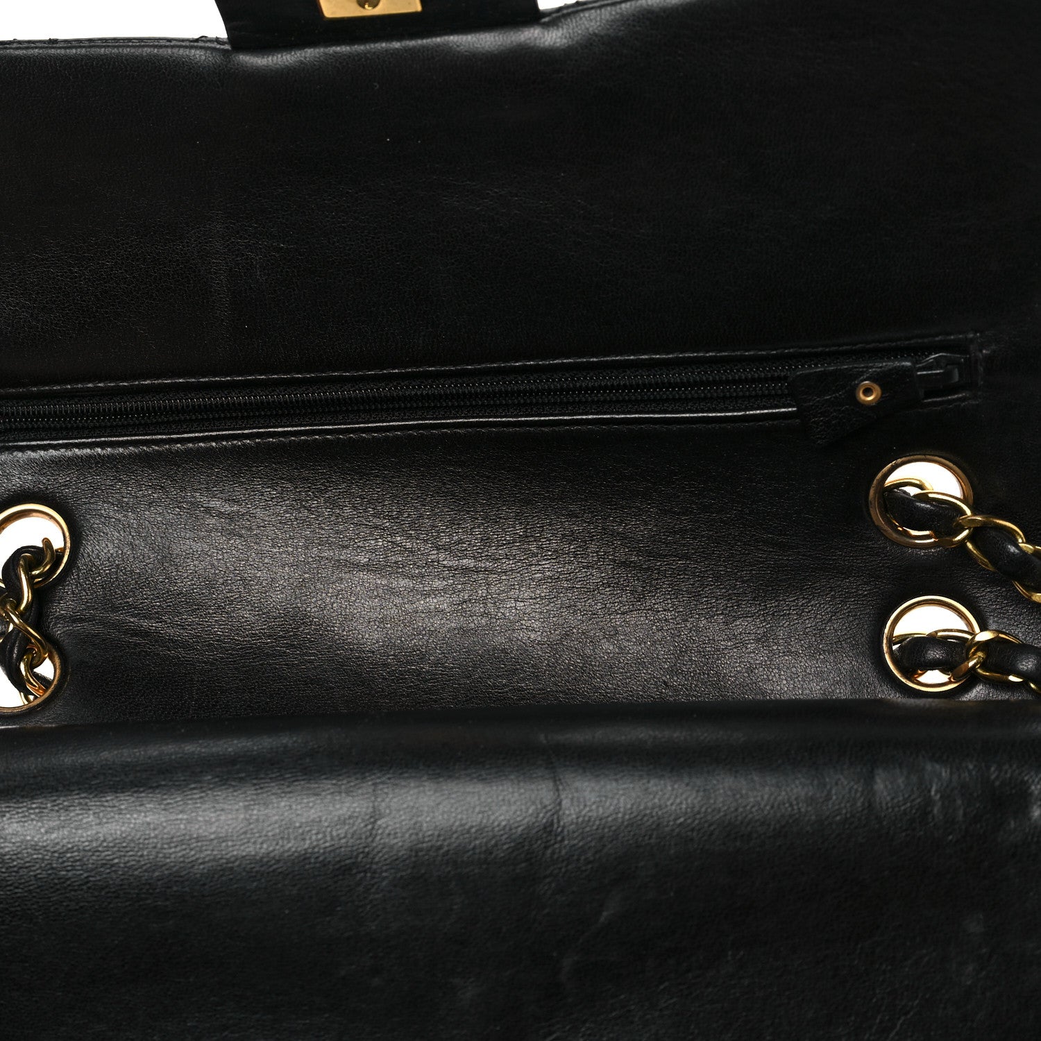 Chanel Lambskin Quilted Medium Double Flap Black 11 of 11