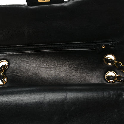 Chanel Lambskin Quilted Medium Double Flap Black 11 of 11