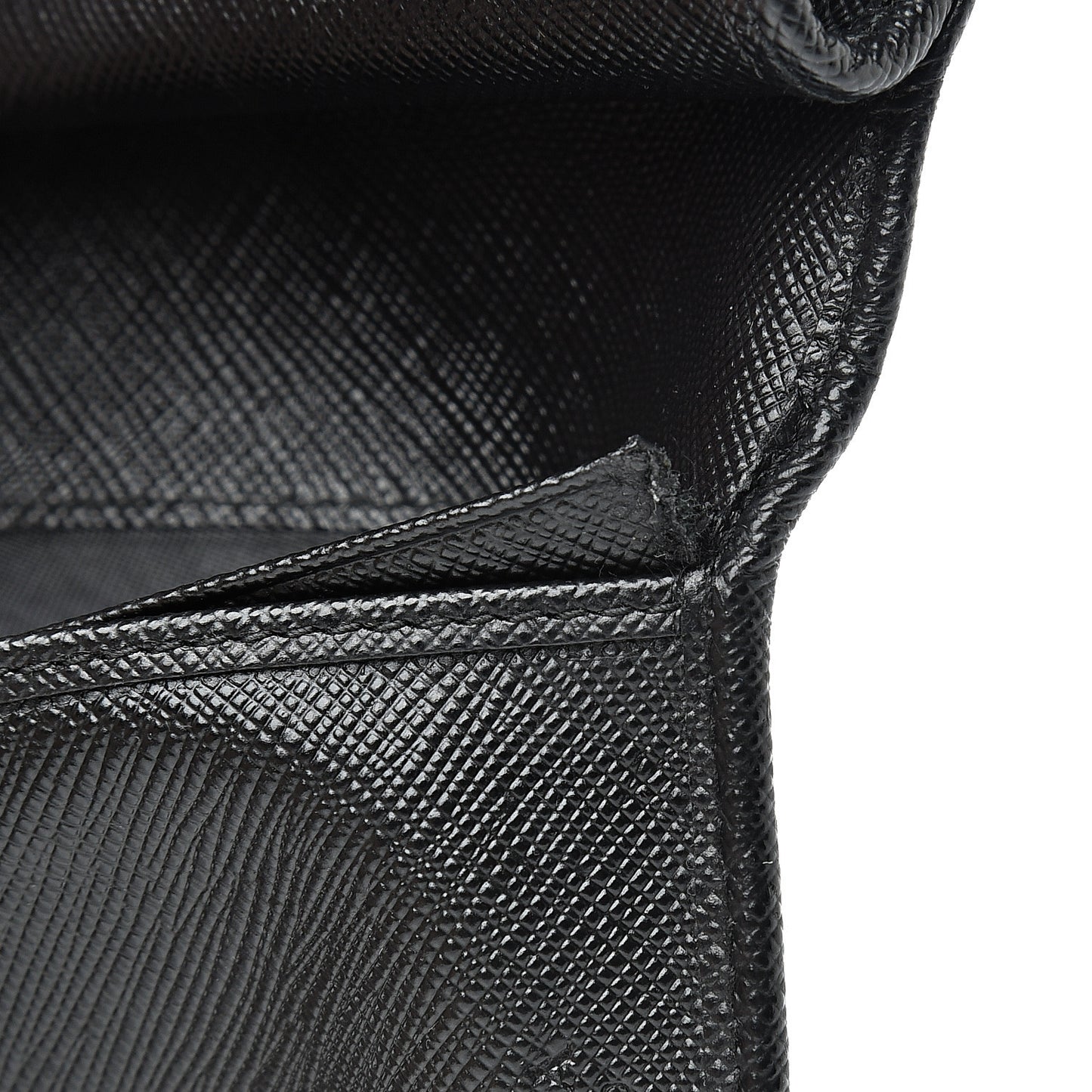 Saffiano Metal Compact Wallet Black