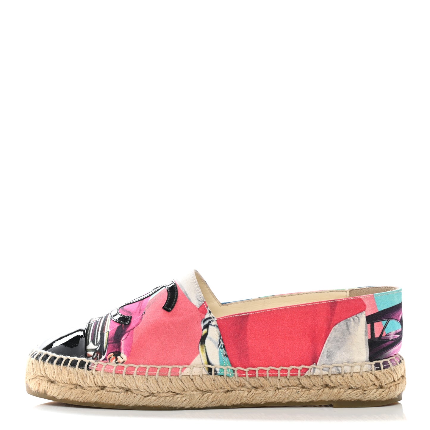 Fabric Patent CC Espadrilles 37 Multicolor Black