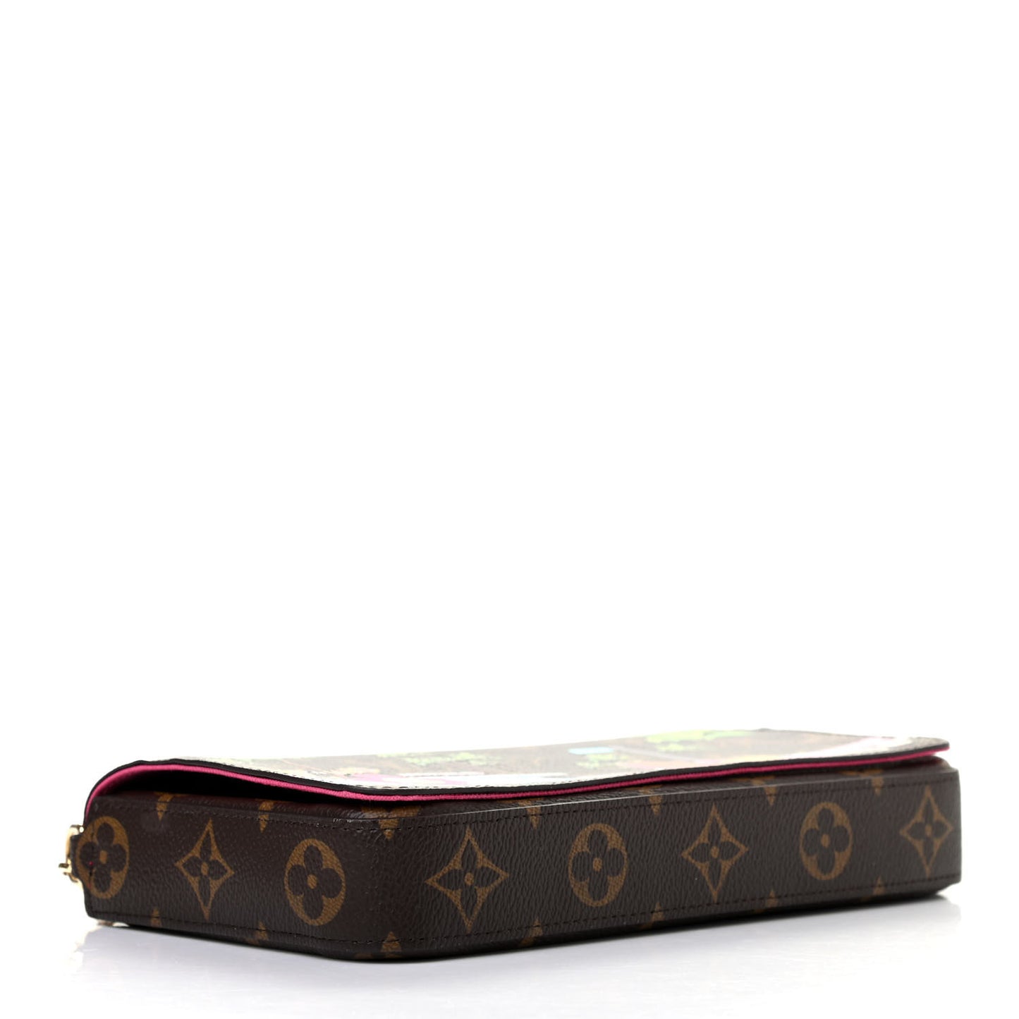 Monogram 2021 Christmas Animation Hollywood Pochette Felicie Chain Wallet Fuchsia