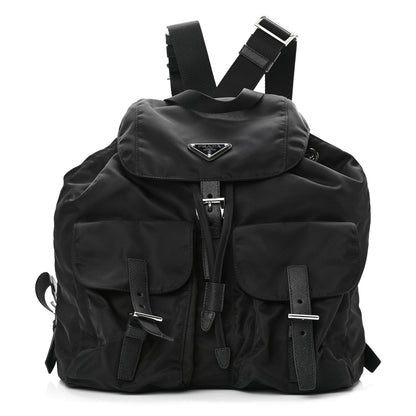 Prada Tessuto Nylon Saffiano Medium Backpack Black 1 of 10