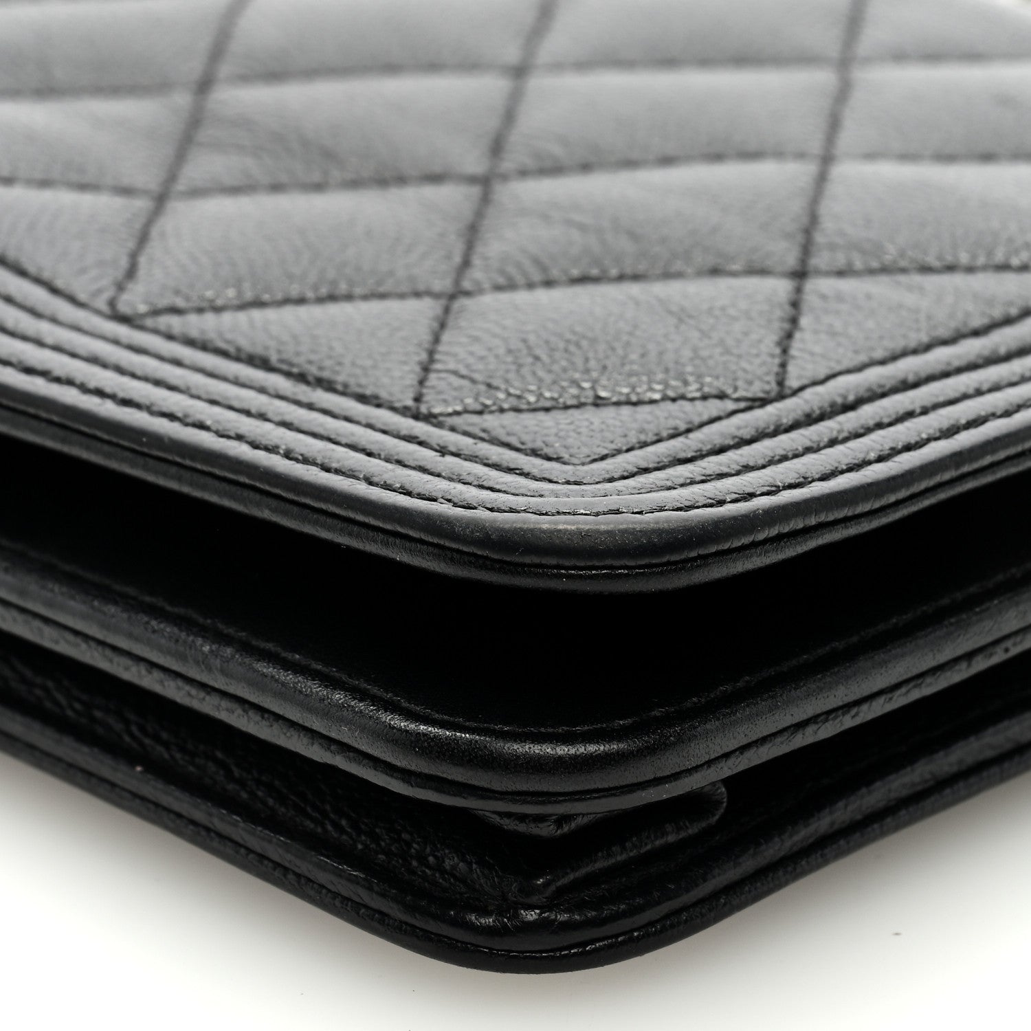 Chanel Caviar Quilted Boy Wallet On Chain WOC Black 9 of 9