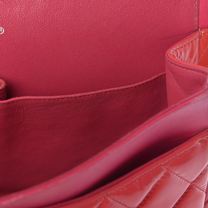 Chanel Patent Quilted Jumbo Double Flap Pink 9 of 24