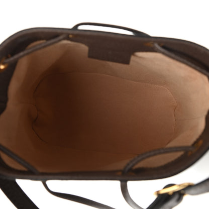 Gucci GG Supreme Monogram Web Mini Ophidia Bucket Bag Brown 5 of 11