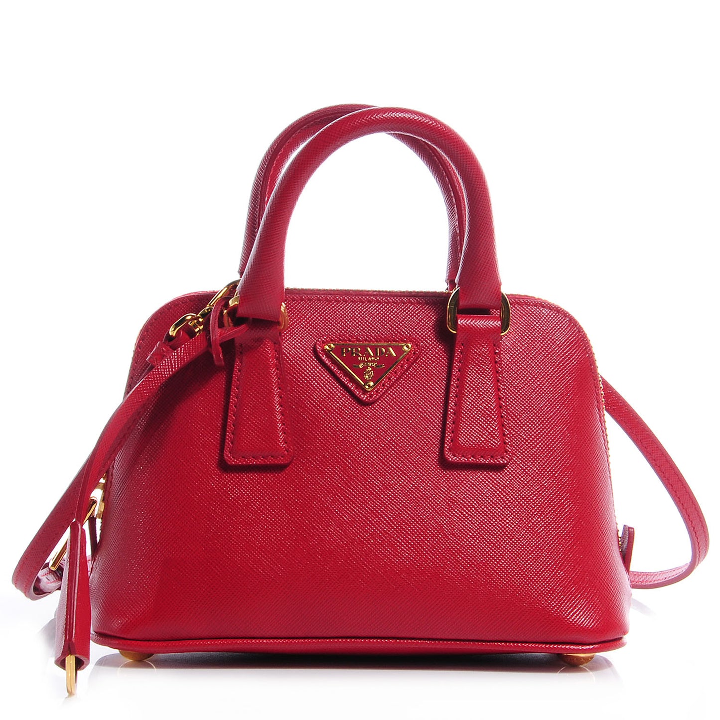 Saffiano Lux Mini Promenade Tote Fuoco