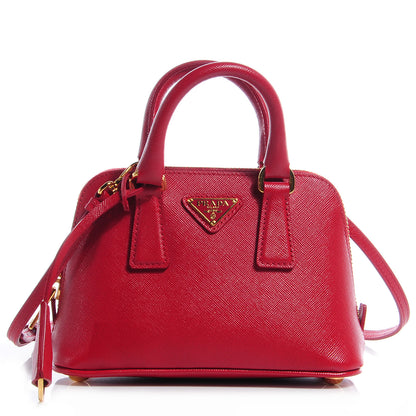 Prada Saffiano Lux Mini Promenade Tote Fuoco 1 of 8