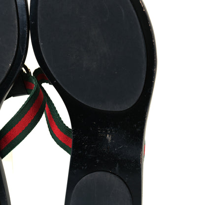 Gucci Nylon Guccissima Web Womens Thong Sandals 41 Green Red Black 9 of 11