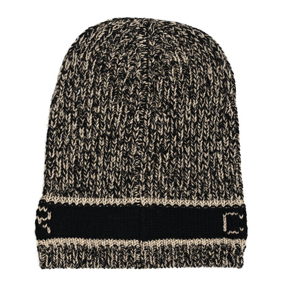 Christian Dior Cashmere Wool D-White Beanie Black Ivory 2 of 3
