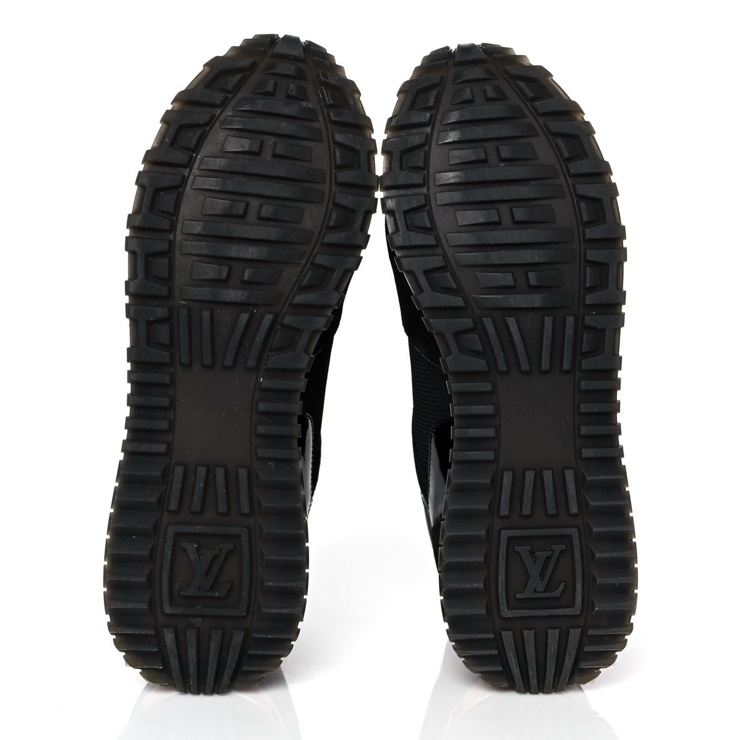Suede Monogram Run Away Sneakers 36 Black