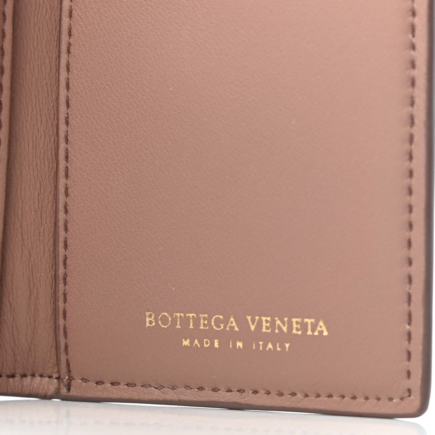 Nappa Intrecciato Trifold Wallet Deco Rose