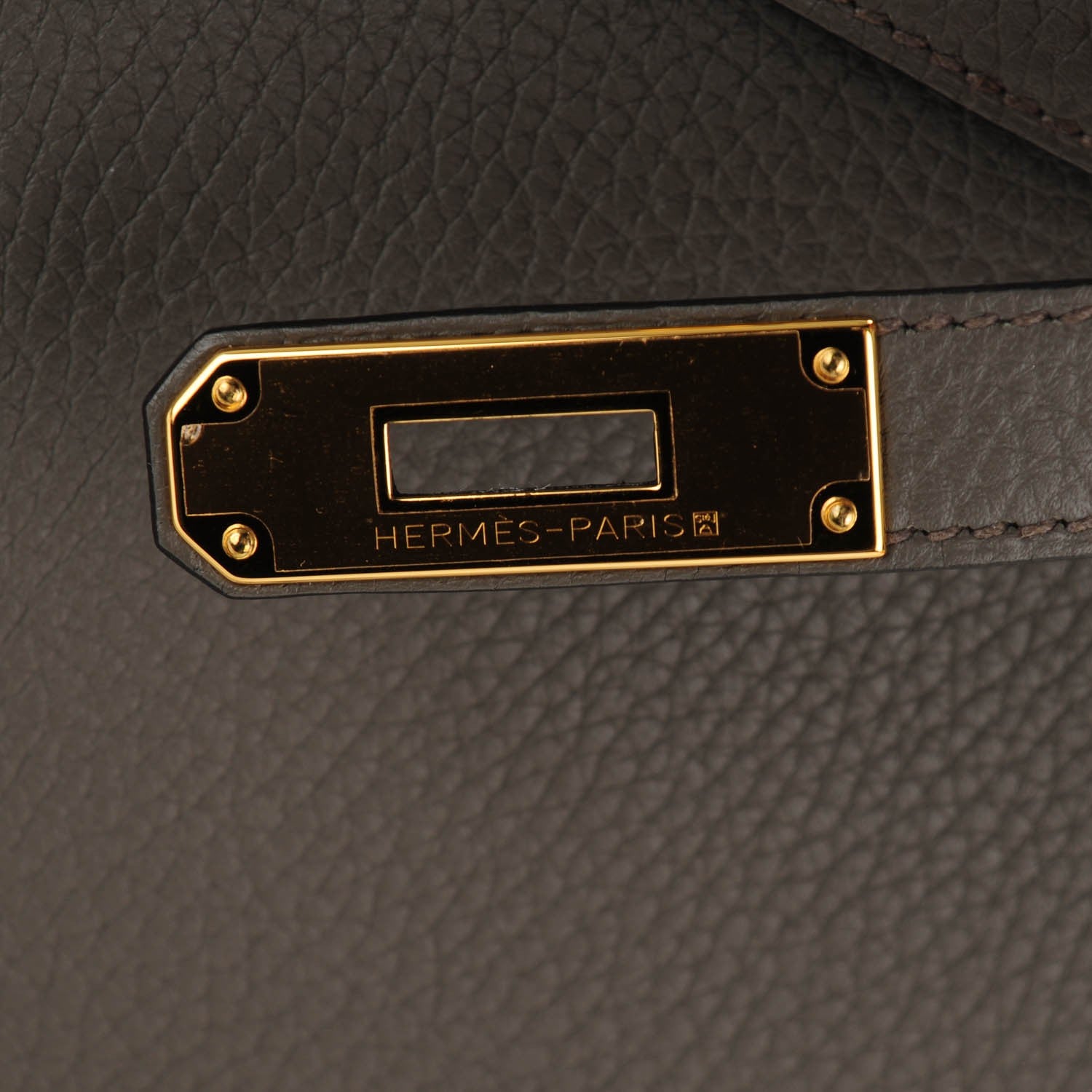 Hermes Taurillon Clemence Kelly Retourne 32 Etain 9 of 25