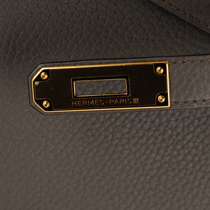 Hermes Taurillon Clemence Kelly Retourne 32 Etain 9 of 25