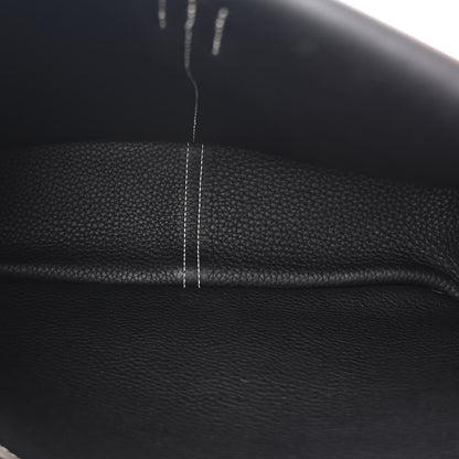 Hermes Taurillon Clemence Halzan 31 GM Black 5 of 12