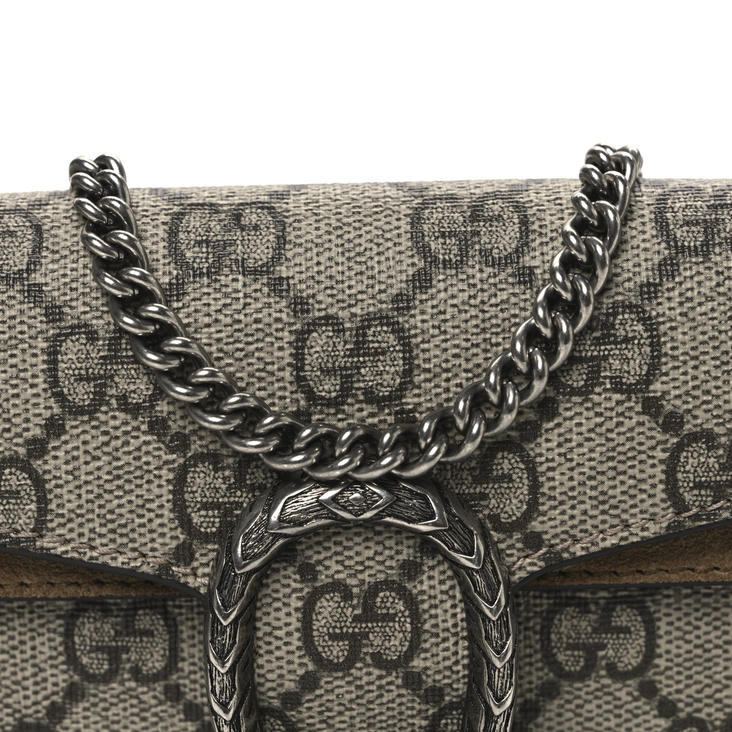 GG Supreme Monogram Super Mini Dionysus Shoulder Bag Taupe