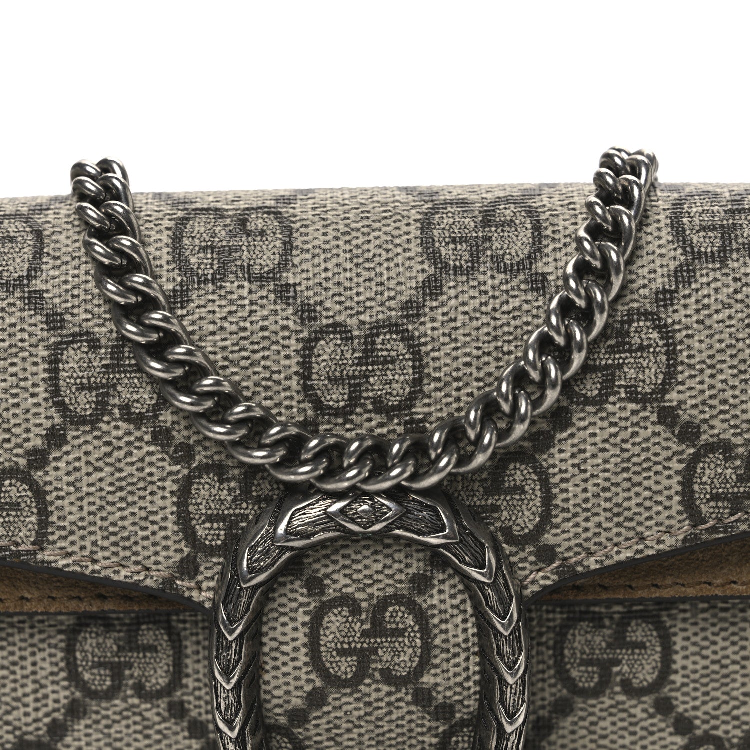 Gucci GG Supreme Monogram Super Mini Dionysus Shoulder Bag Taupe 7 of 9