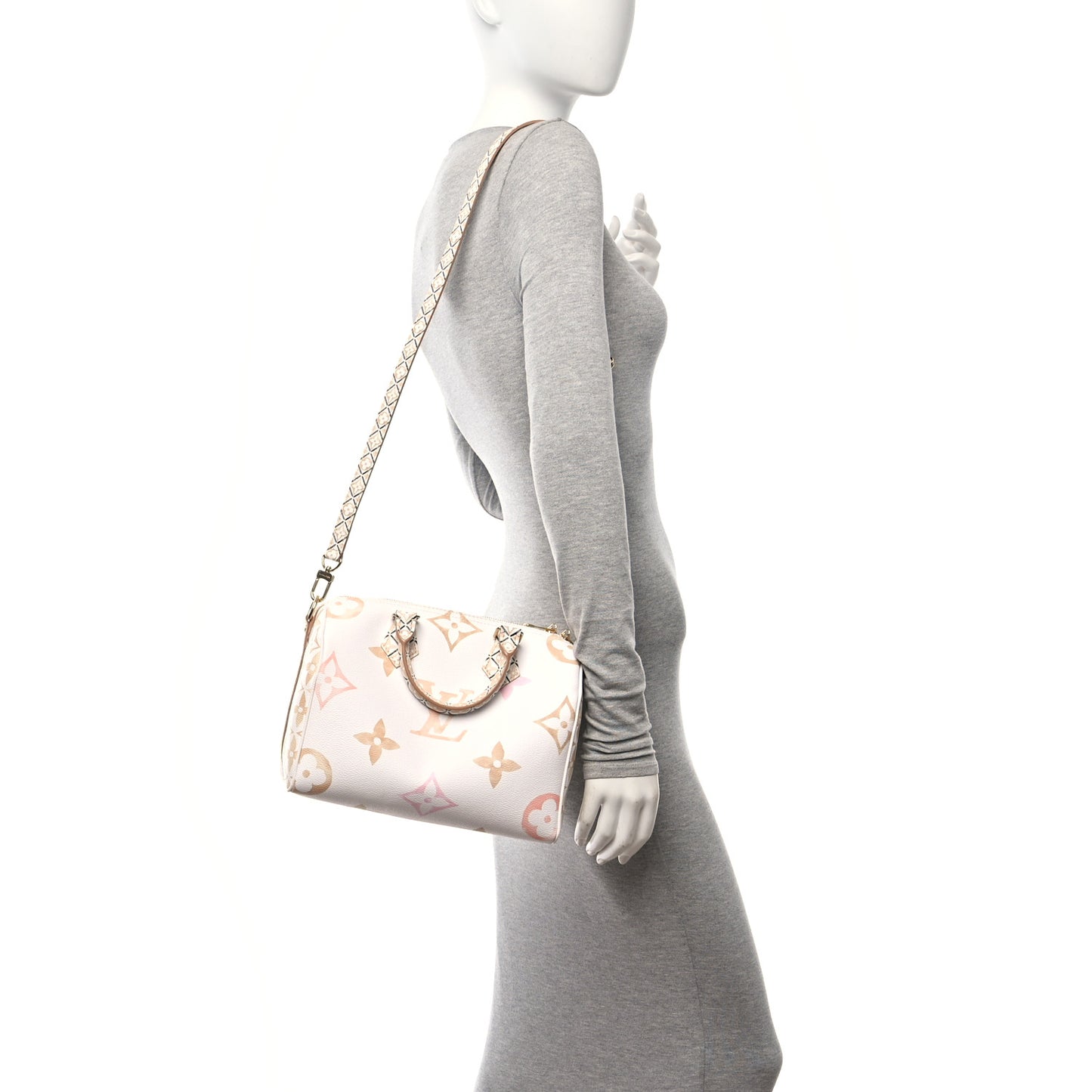 Monogram Giant By The Pool 2.0 Speedy Bandouliere 25 Beige