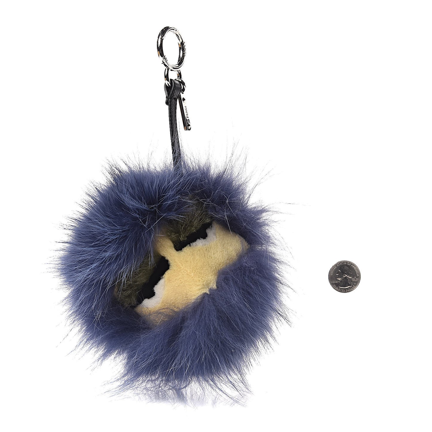 Fox Mink Rabbit Fur Vitello Flamingo Kooky Monster Bag Bug Charm Cassis Black Multicolor