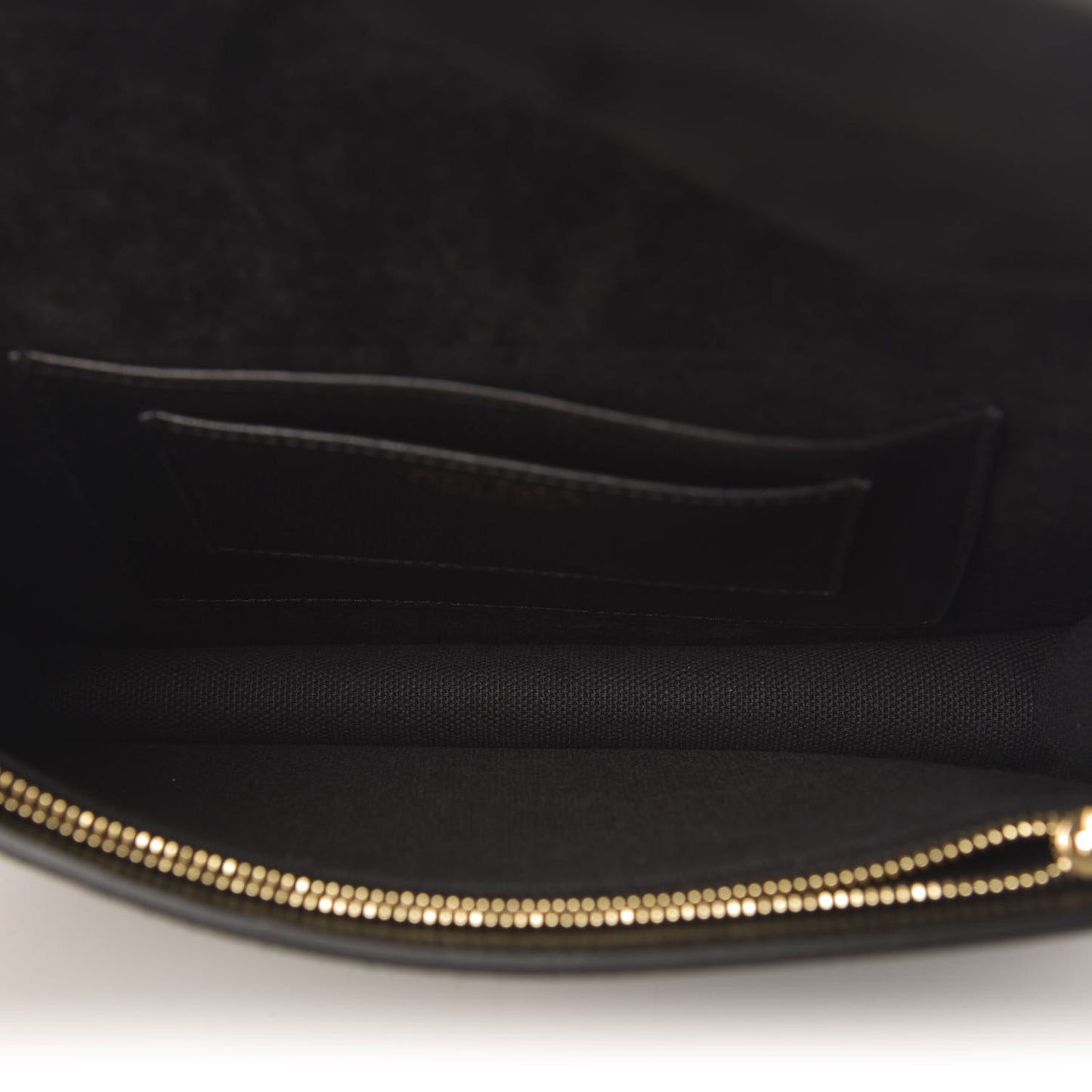 Patent Lizzie Clutch Black