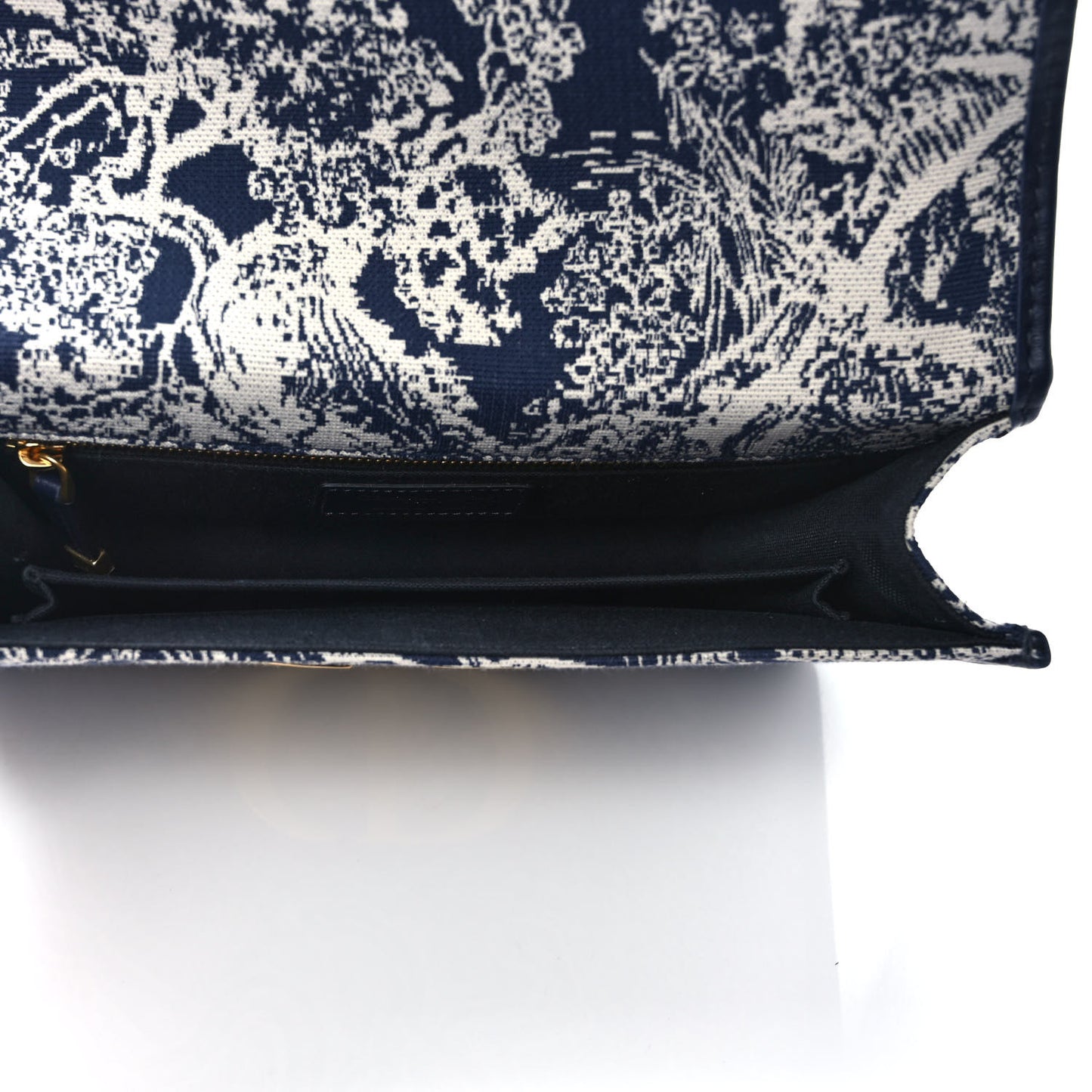 Toile de Jouy Reverse Jacquard 30 Montaigne Flap Bag Blue