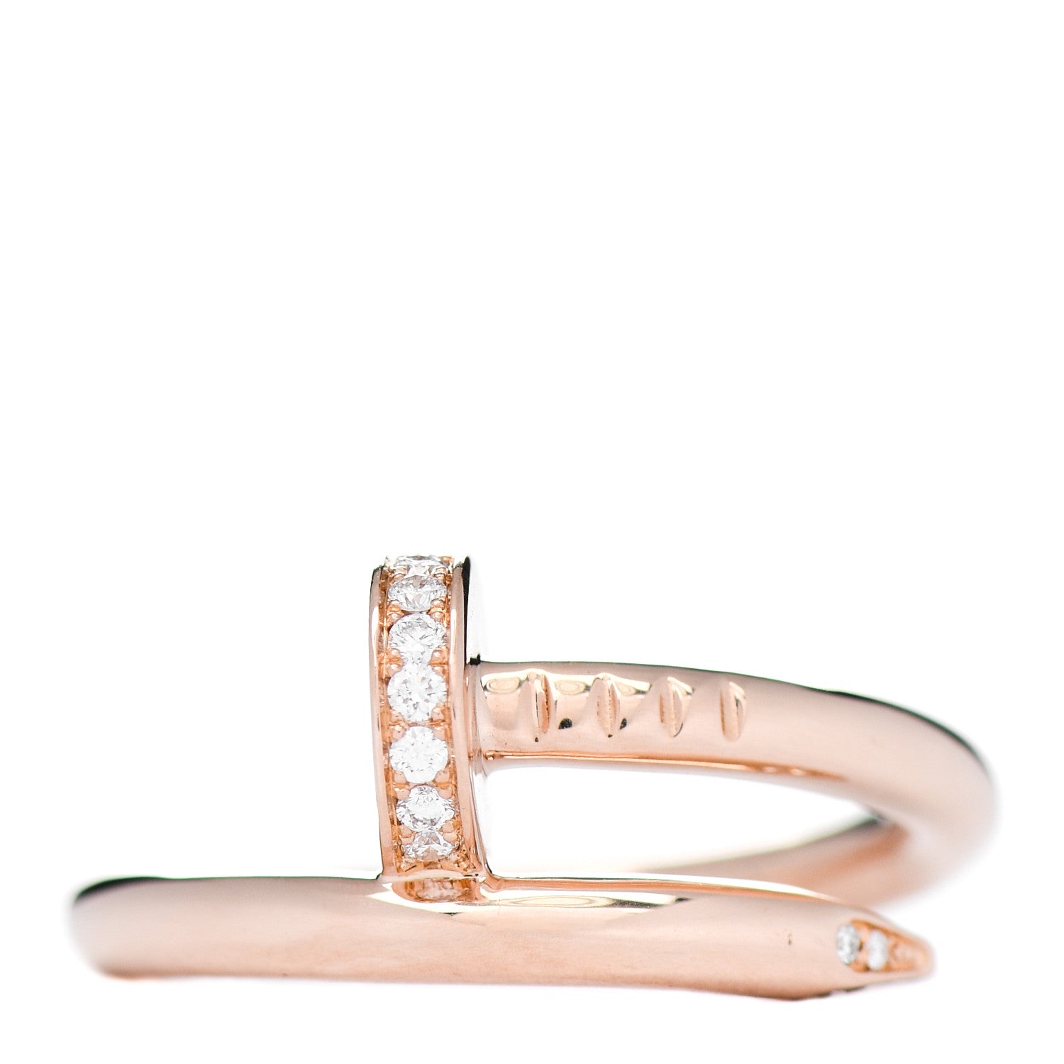 Cartier 18K Pink Gold Diamond Juste Un Clou Ring 52 6 1 of 4
