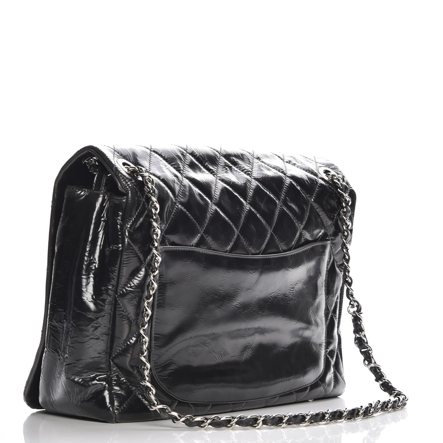 Chanel Patent Quilted XL Flap Black 3 of 7