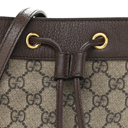 Gucci GG Supreme Monogram Web Mini Ophidia Bucket Bag Brown 8 of 10