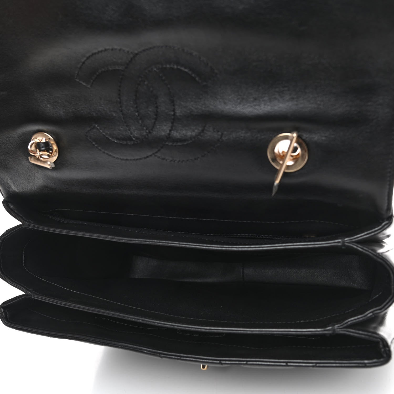 Chanel Lambskin Quilted Large Trendy CC Dual Handle Flap Bag Black 5 of 9