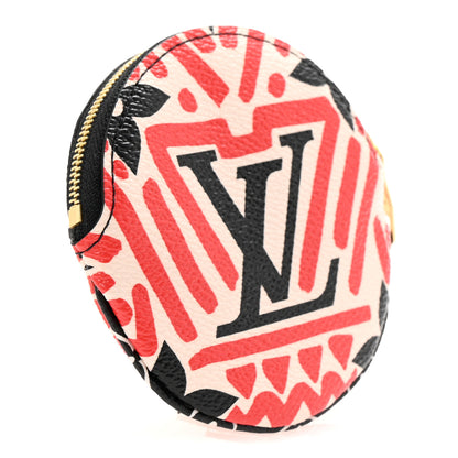 Louis Vuitton Monogram Giant Crafty Round Coin Purse Creme Rouge 3 of 7