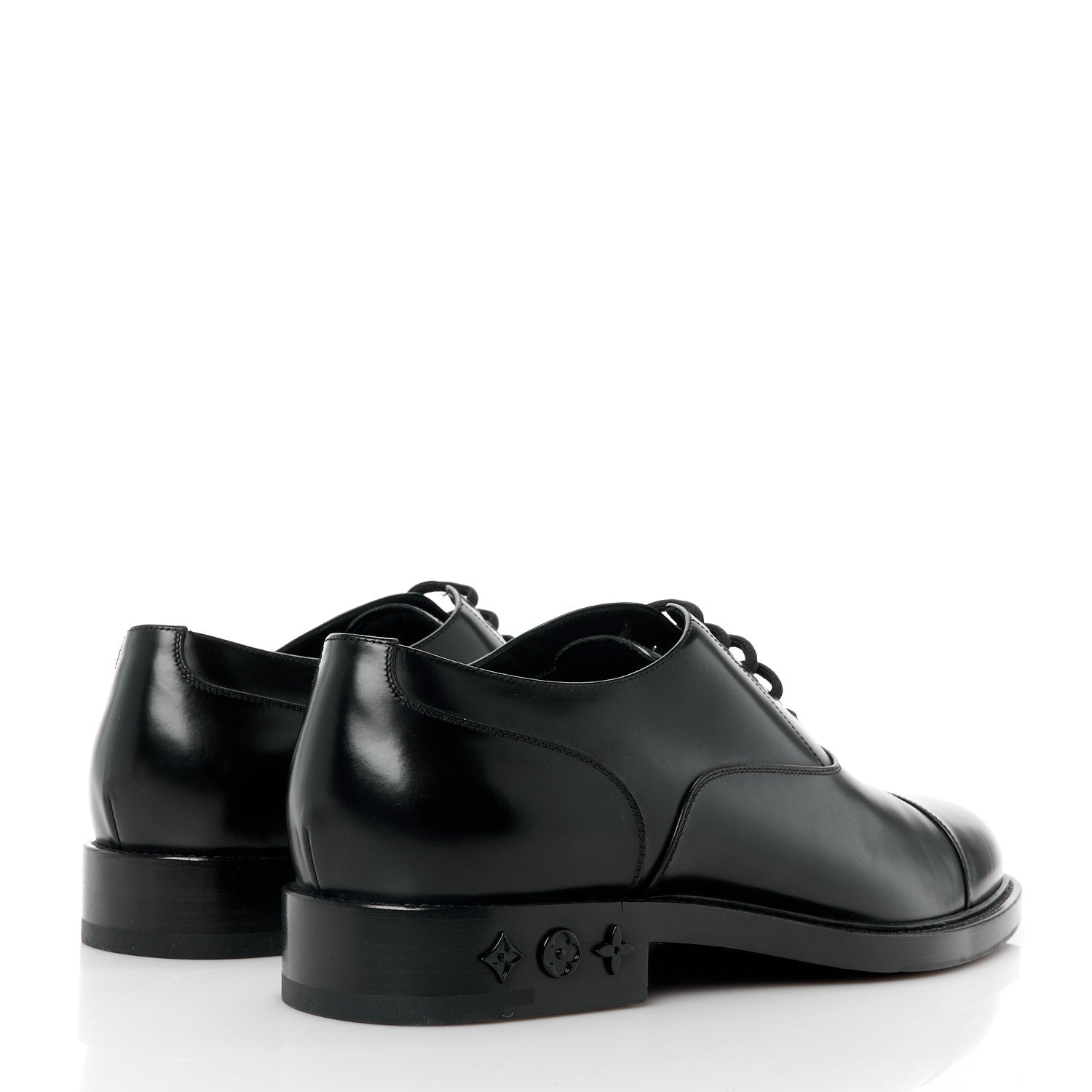 Louis Vuitton Calfskin Mens Vendome Richelieu 9.5 Black 4 of 10