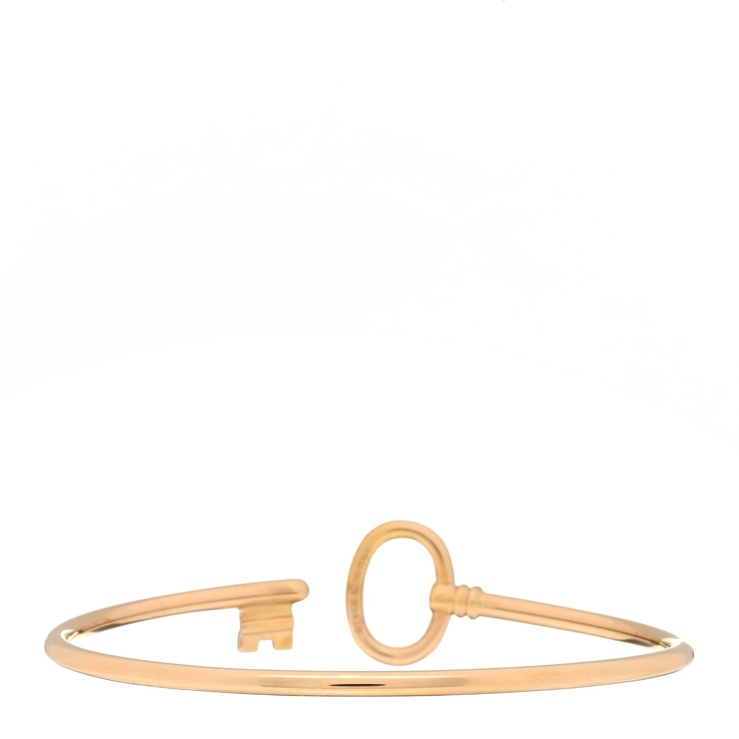 Tiffany 18K Rose Gold Keys Wire Bracelet 2 of 3