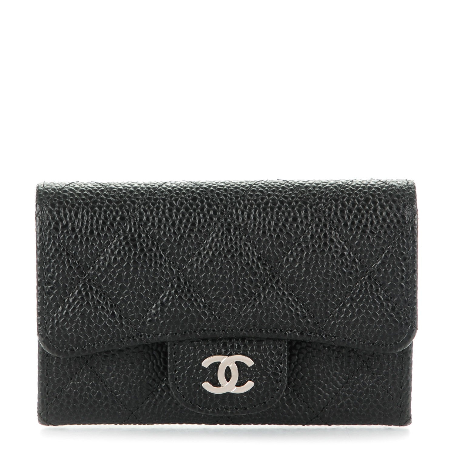 Chanel Caviar Quilted Flap Card Holder Black 1 of 8