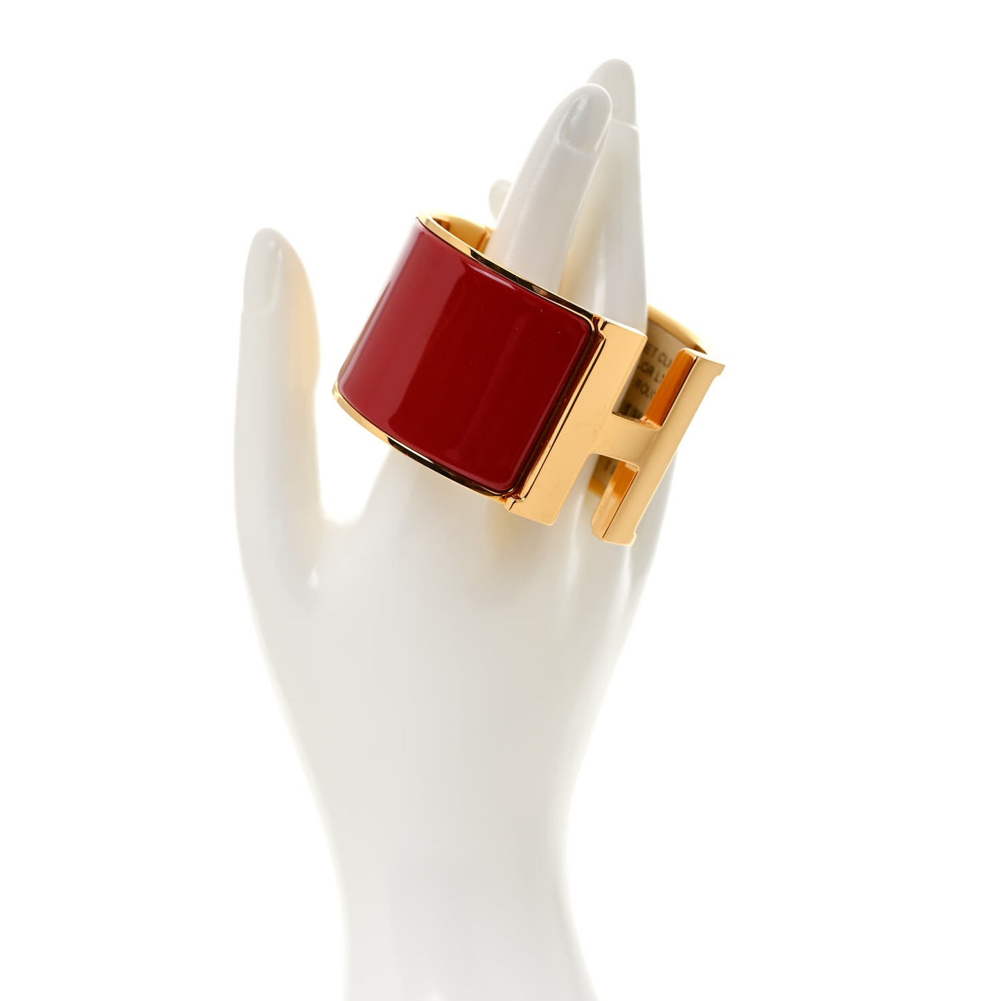 Enamel Clic Clac H Extra Wide Bracelet PM Red