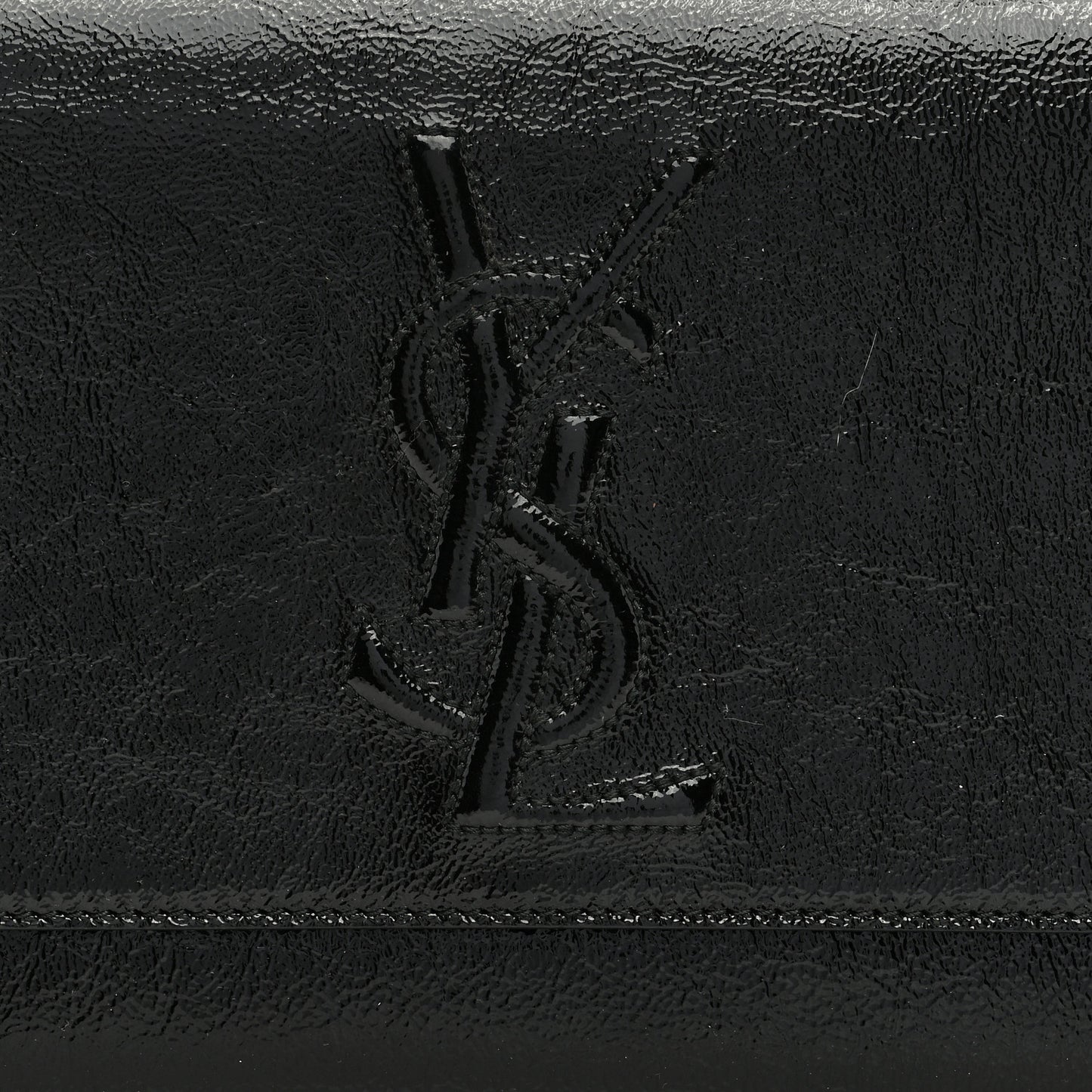 Textured Patent Monogram Large Belle De Jour Clutch Black