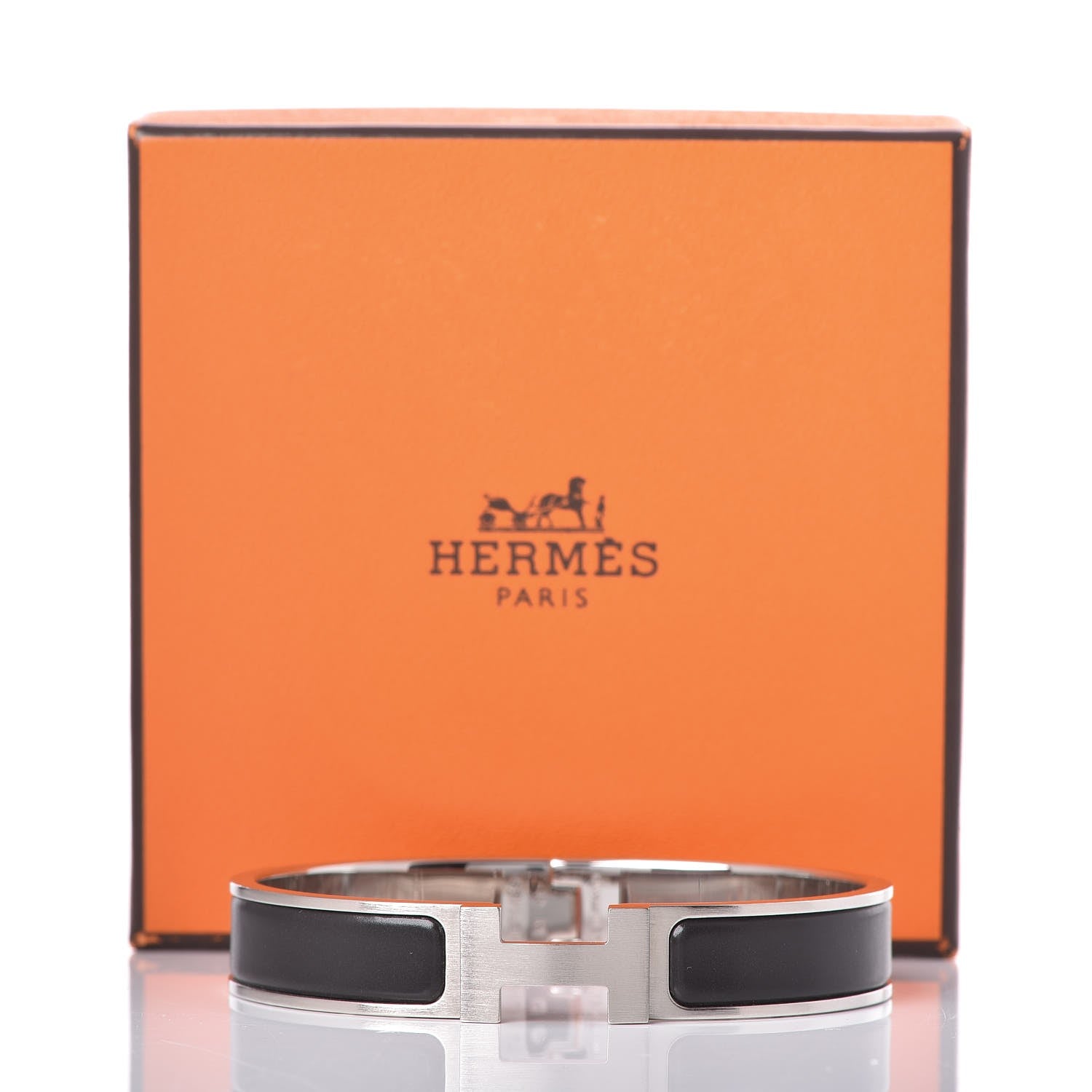 Hermes Matte Enamel Narrow Clic Clac HH Bracelet GM Black 6 of 6