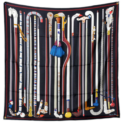 Hermes Silk Les Cannes Scarf 90 2 of 8