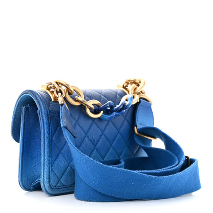 Chanel Caviar Quilted Small Sunset On The Sea Flap Blue 3 of 12