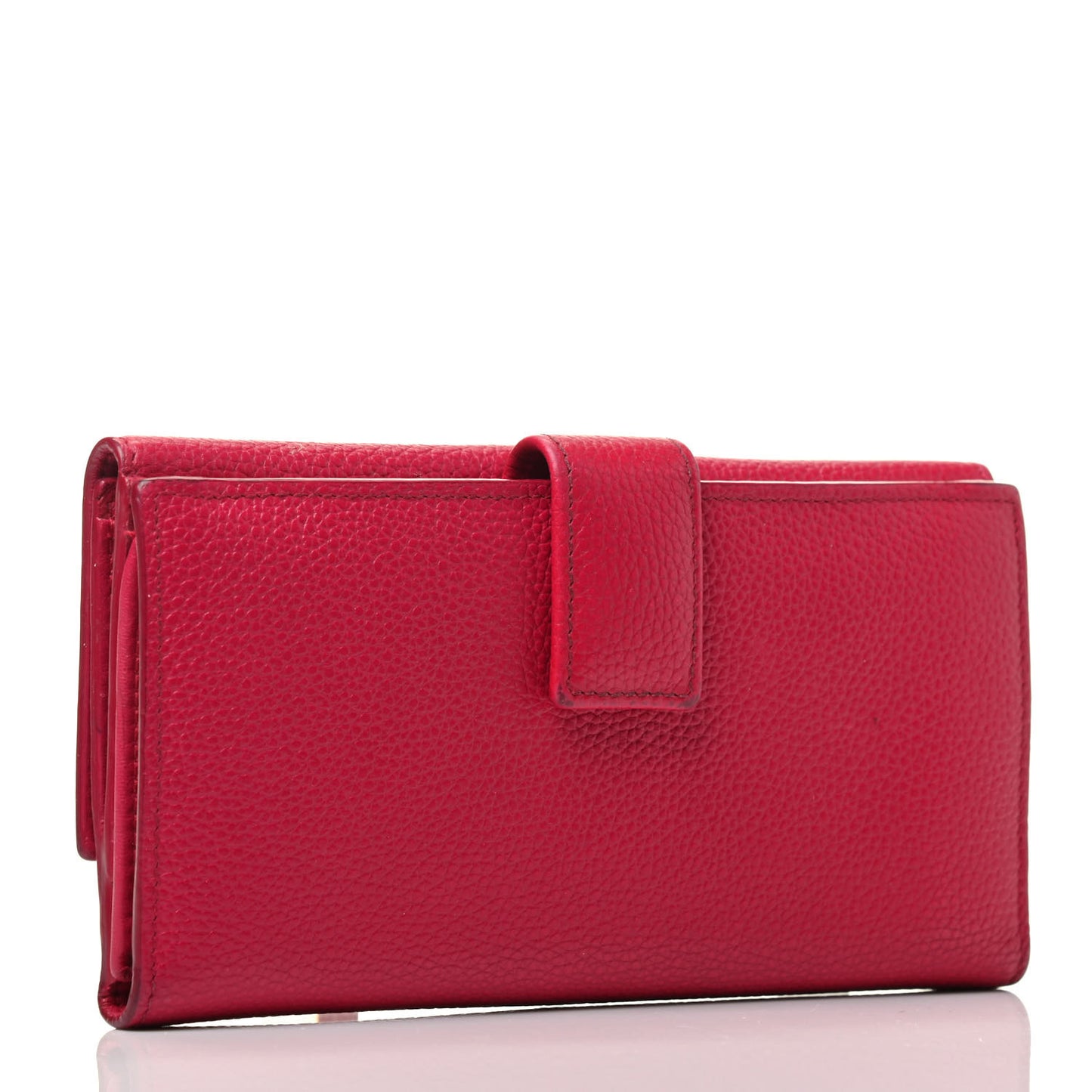 Calfskin Skull Continental Wallet Pink