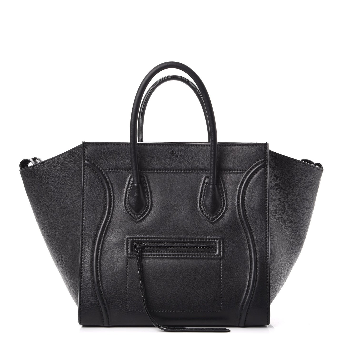 Supple Calfskin Medium Phantom Luggage Black