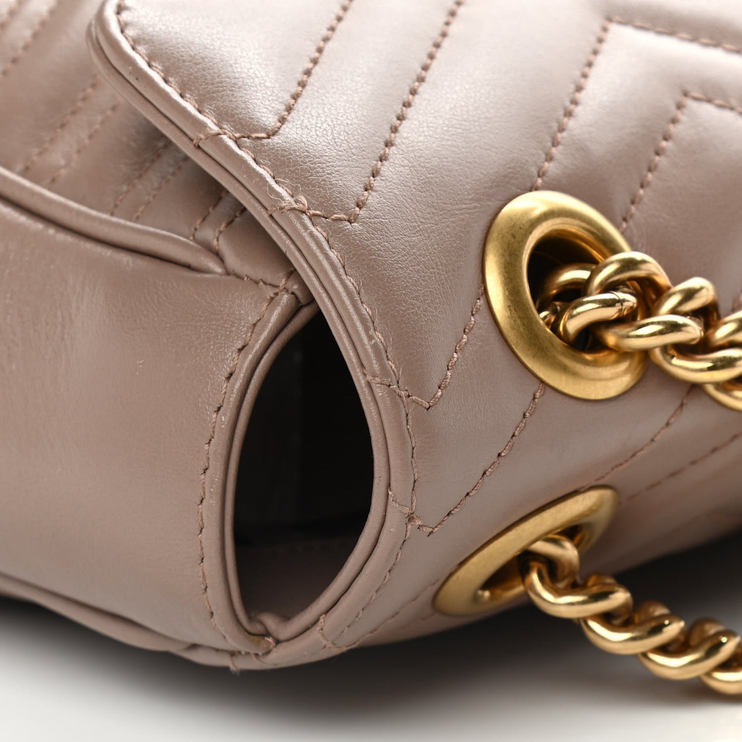 Calfskin Matelasse Small GG Marmont Shoulder Bag Porcelain Rose