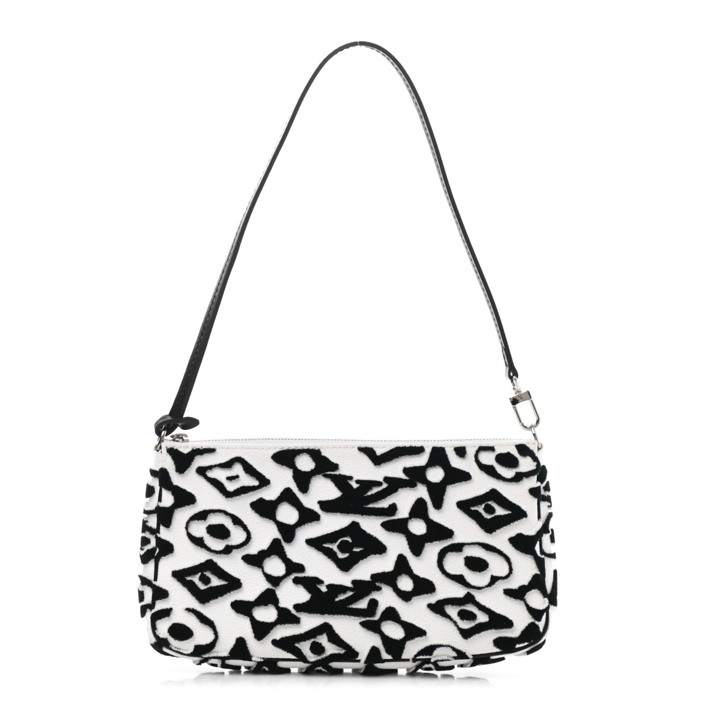 X UF Tufted Monogram Pochette Accessories White Black
