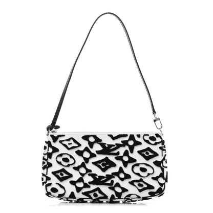 Louis Vuitton X UF Tufted Monogram Pochette Accessories White Black 1 of 7
