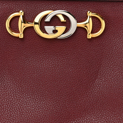 Gucci Grainy Calfskin Medium Zumi Top Handle Bag Vintage Bordeaux 9 of 12